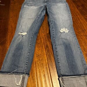 NYDJ Light Blue Distressed Boyfriend Jeans